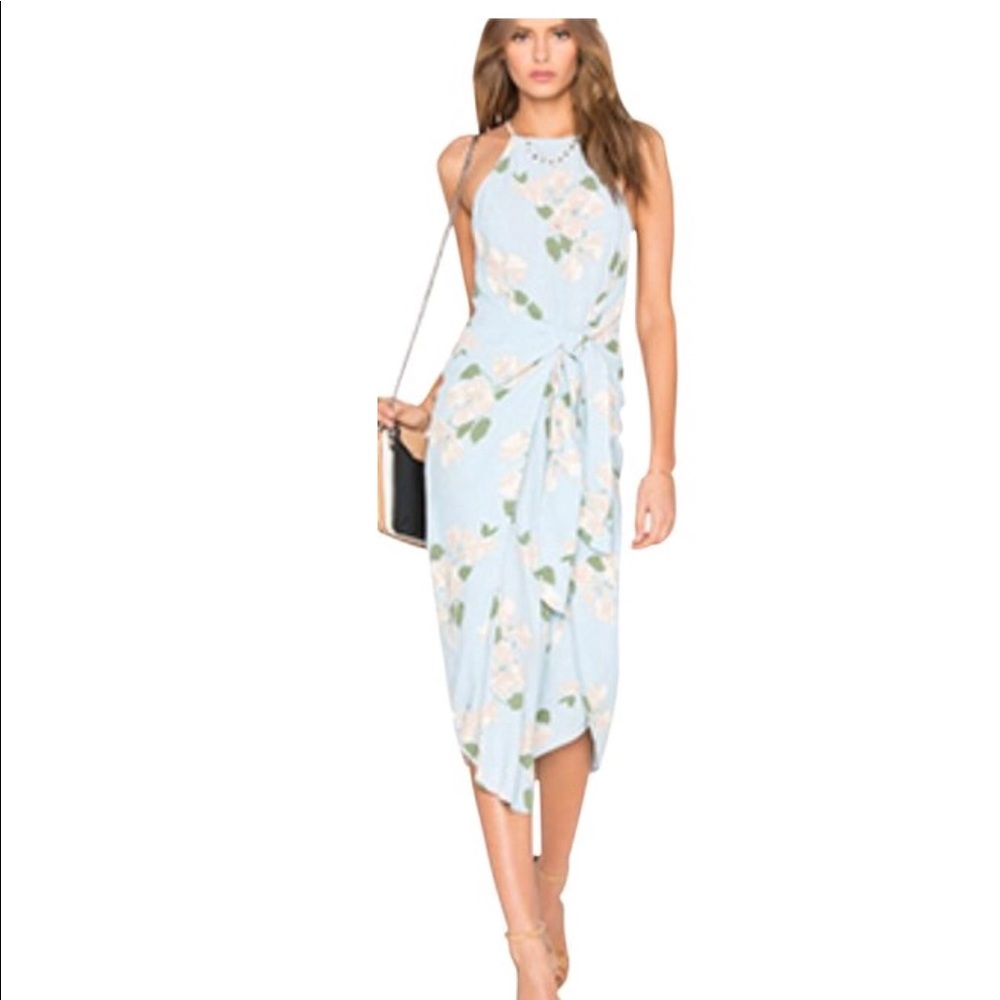 Privacy Please Light Blue Floral Dress